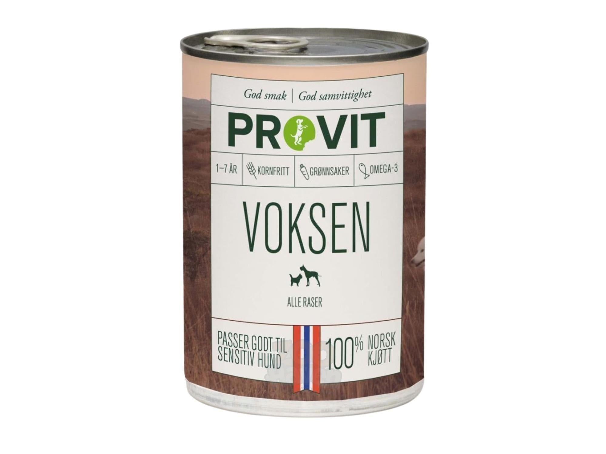 Provit Voksen våtfôr til voksen hund av kylling, storfe og svin