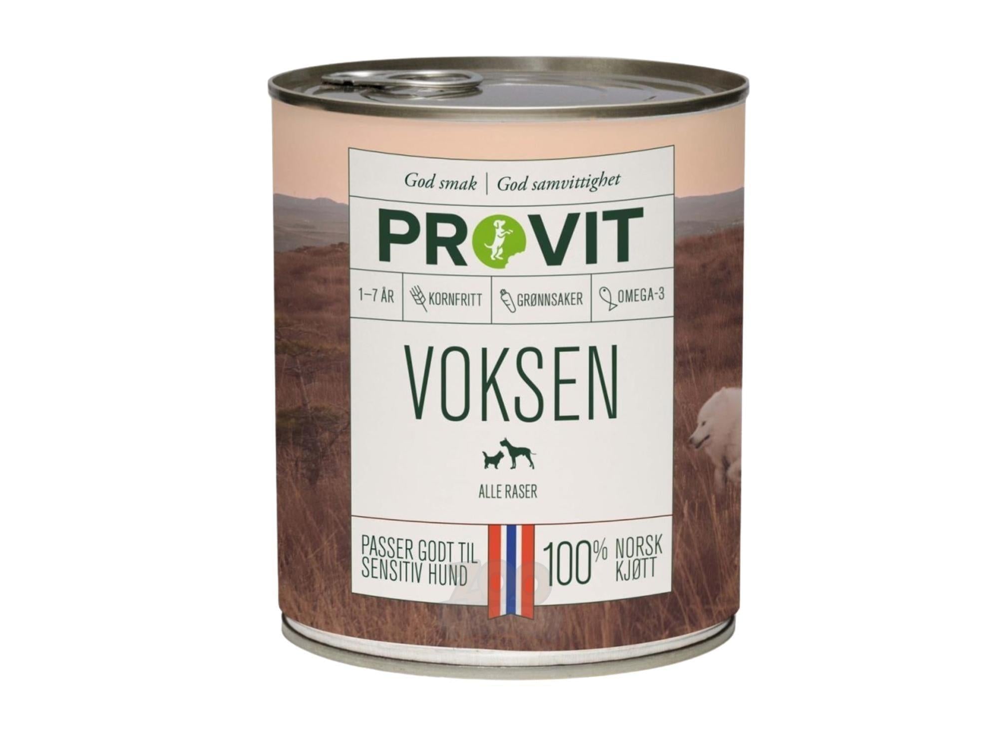 Provit Voksen våtfôr til voksen hund av kylling, storfe og svin