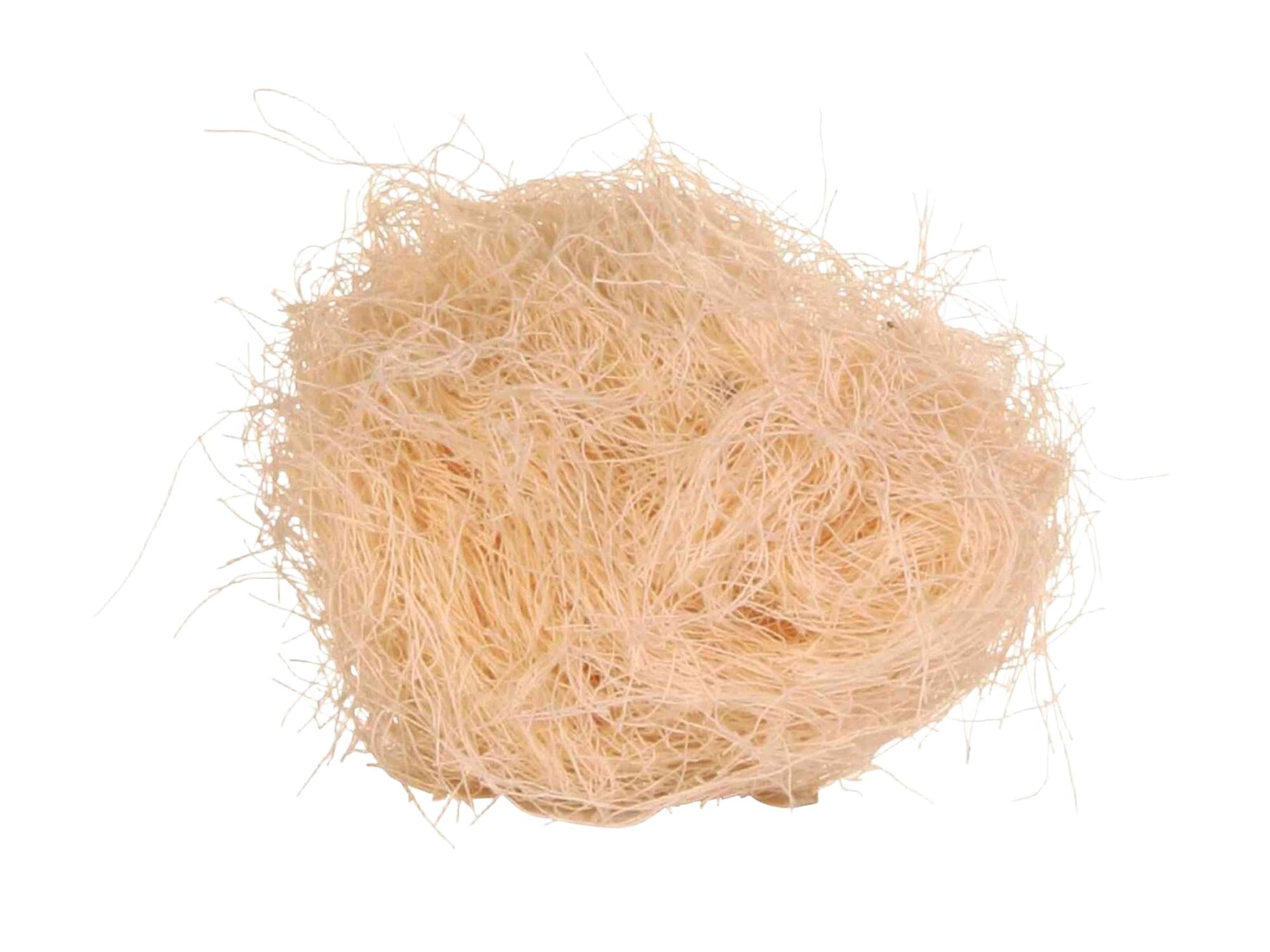 Mykt, lyst Trixie Scarpie redemateriale for fugl og gnager, formet som en løs ball.