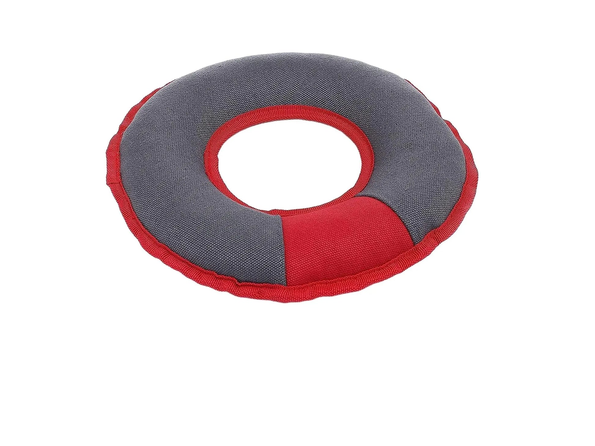 RelaxoPet PLAY Multiring, en slitesterk, grå og rød lekering for hund med duftsikkert system.