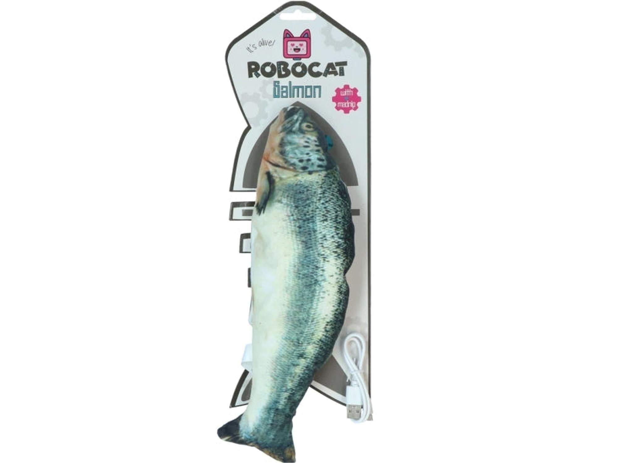 Robocat Salmon interaktiv robotfisk til katt med kattemynte