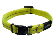 Rogz Utility halsbånd 11mm i Dayglow med refleks til liten hund