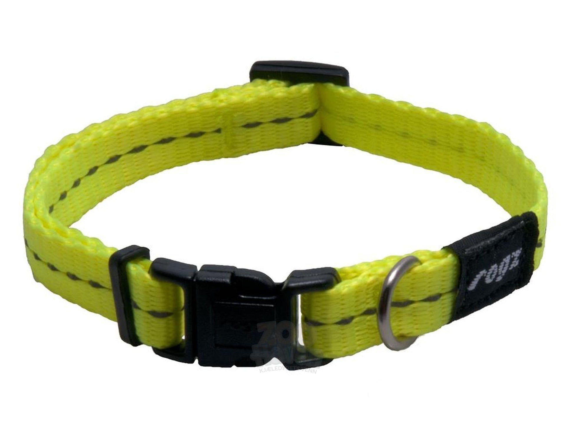 Rogz Utility halsbånd 11mm i Dayglow med refleks til liten hund