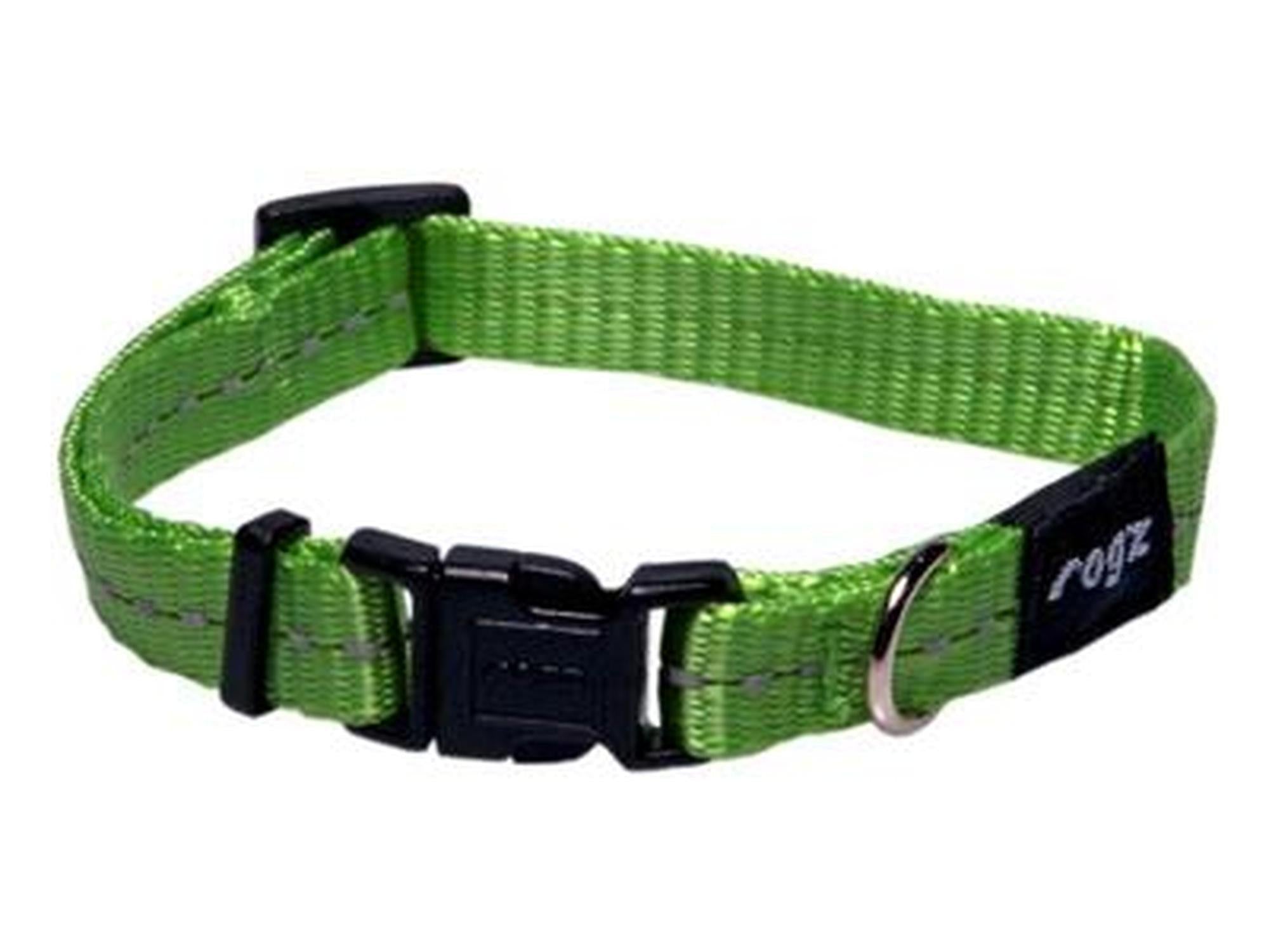 Rogz Utility halsbånd 11mm i lime med refleks til liten hund