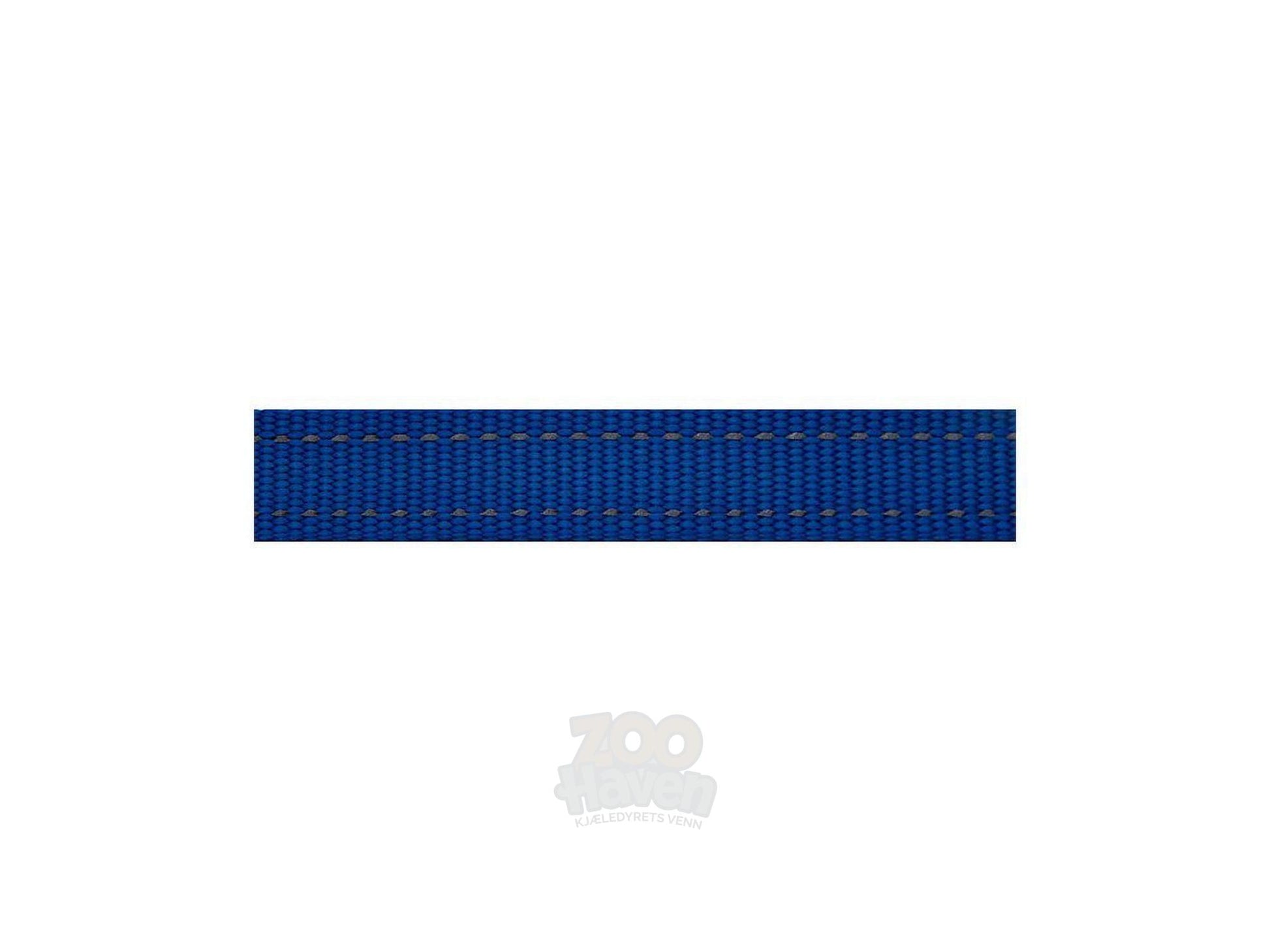 Blått Rogz Utility hundehalsbånd i nylon med reflekterende tråd, 25mm bredt.