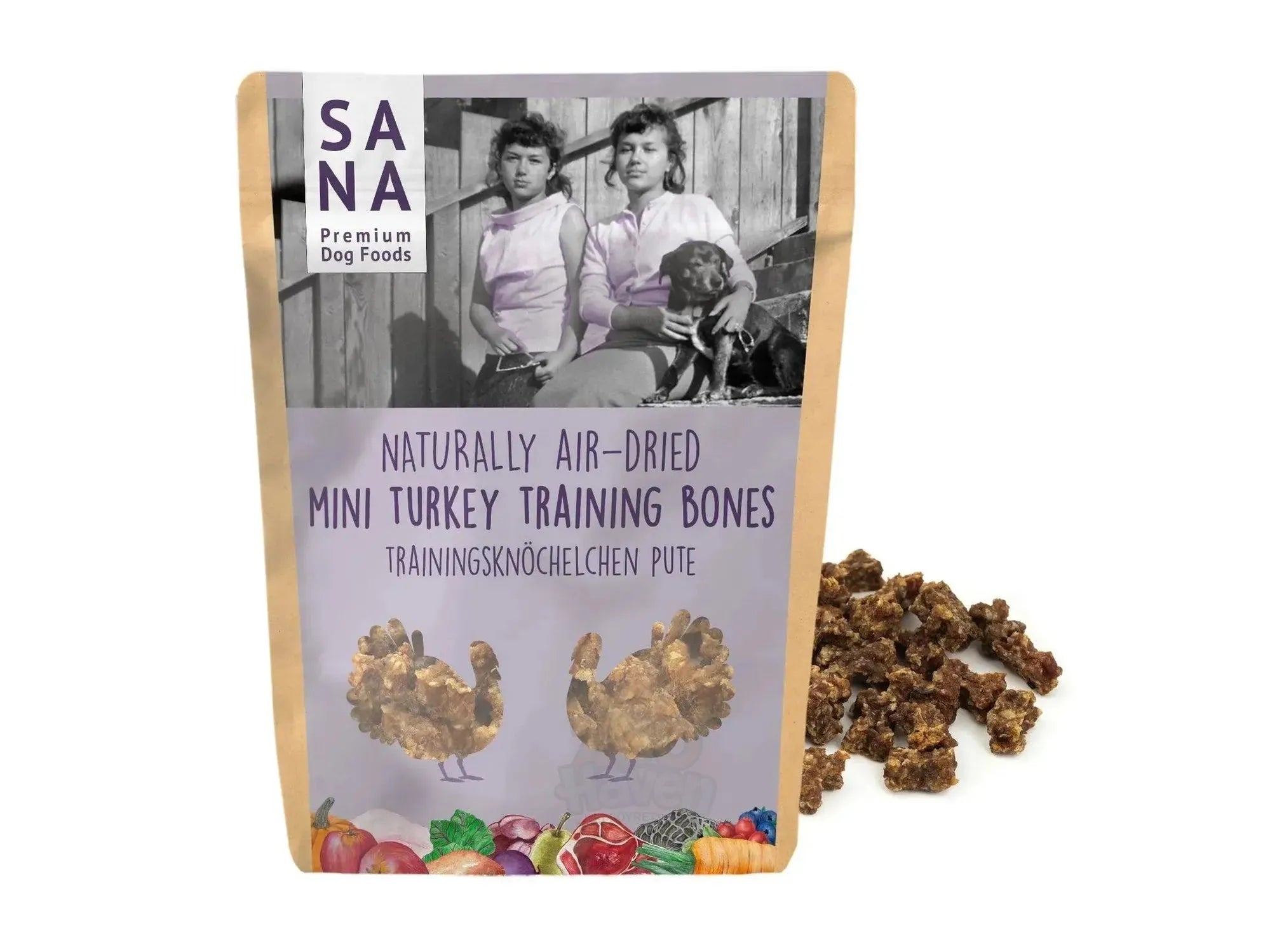 SANADOG Mini Kalkun Treningsgodbiter – Myke Treningsbein av Rent Kjøtt