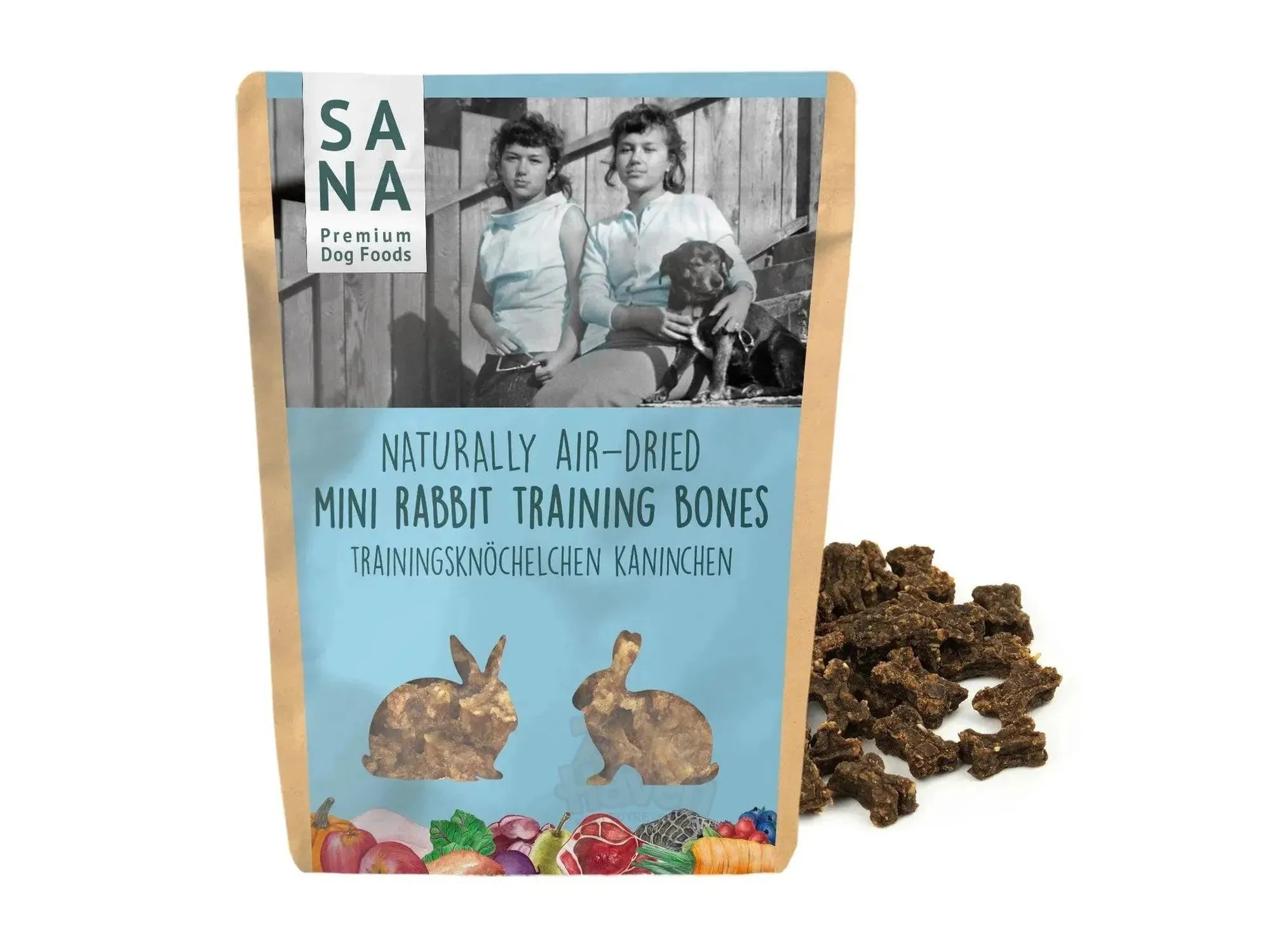 SANADOG Mini Kanin Treningsgodbiter – Myke Treningsbein av Rent Kjøtt