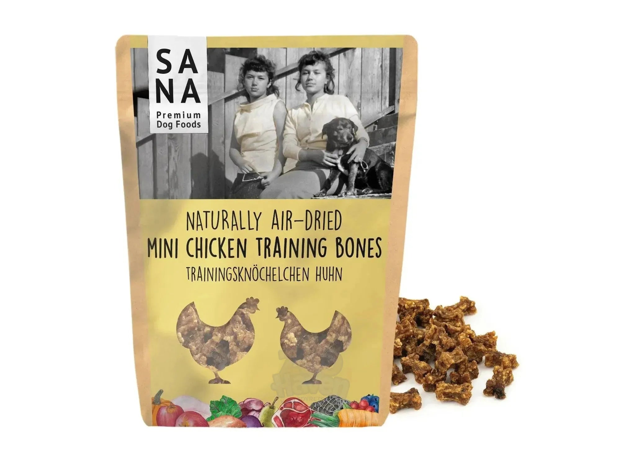 SANADOG Mini Kylling Treningsgodbiter – Myke Treningsbein av Rent Kjøtt