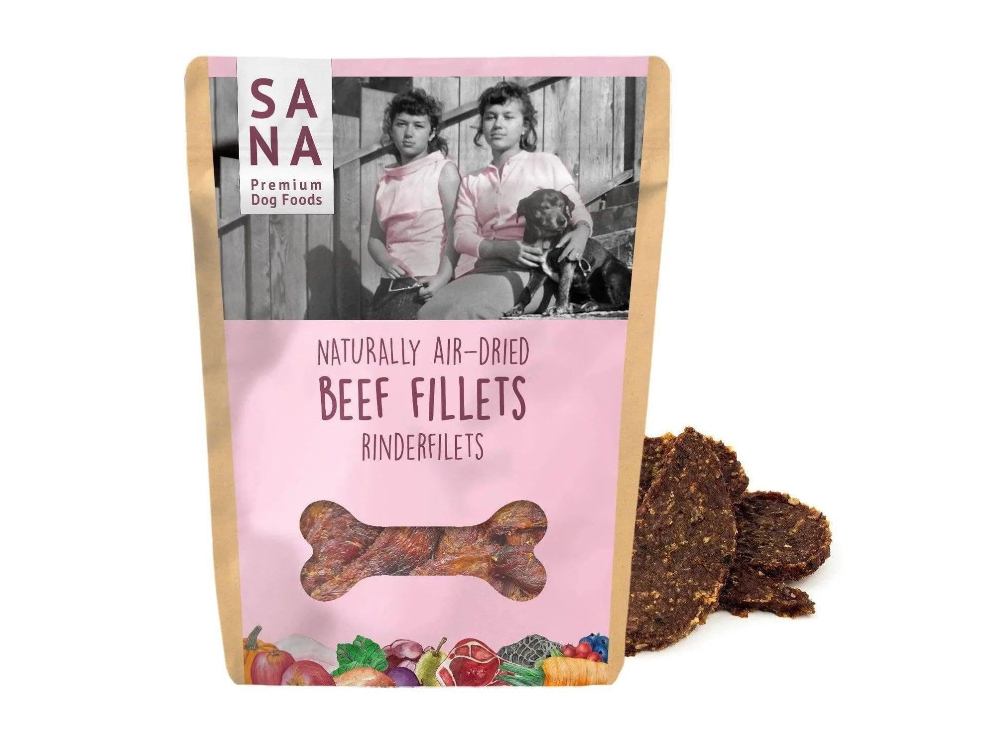 Sana Storfefileter til Hund 100 g naturlig hundesnacks