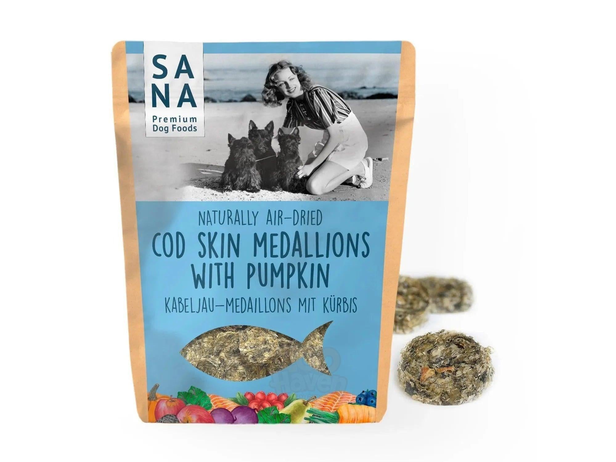 Sana Torskemedaljonger med Gresskar – Naturlig Hundesnacks (100 g / 500 g)