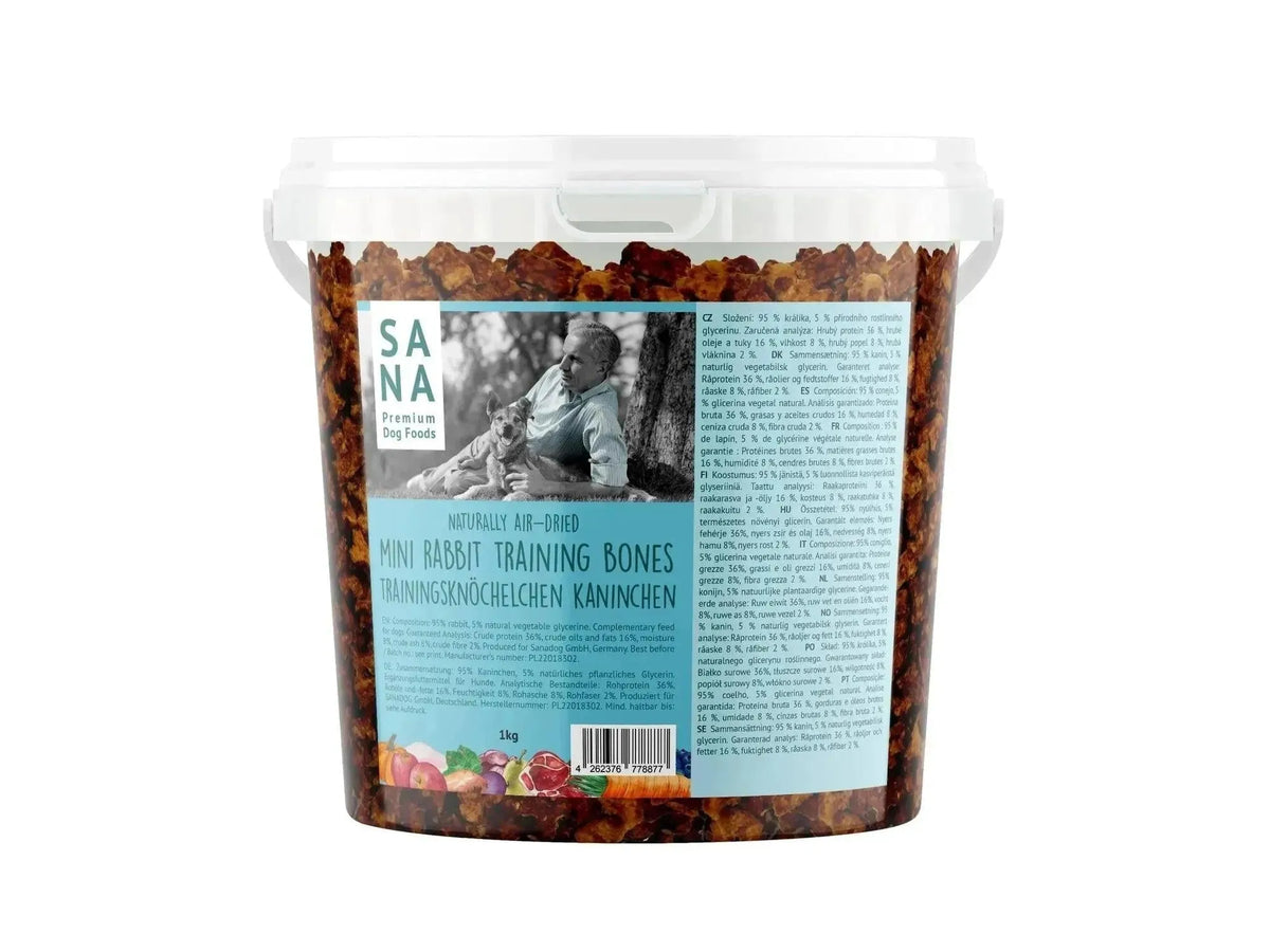 Sanadog Mini Kanin Treningsgodbiter 1 kg myke treningsbein