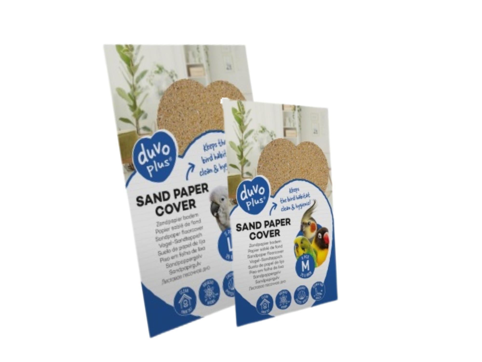 Duvo+ Sandpapir til Fuglebur S/M/L bunnpapir med slipeeffekt og anisduft