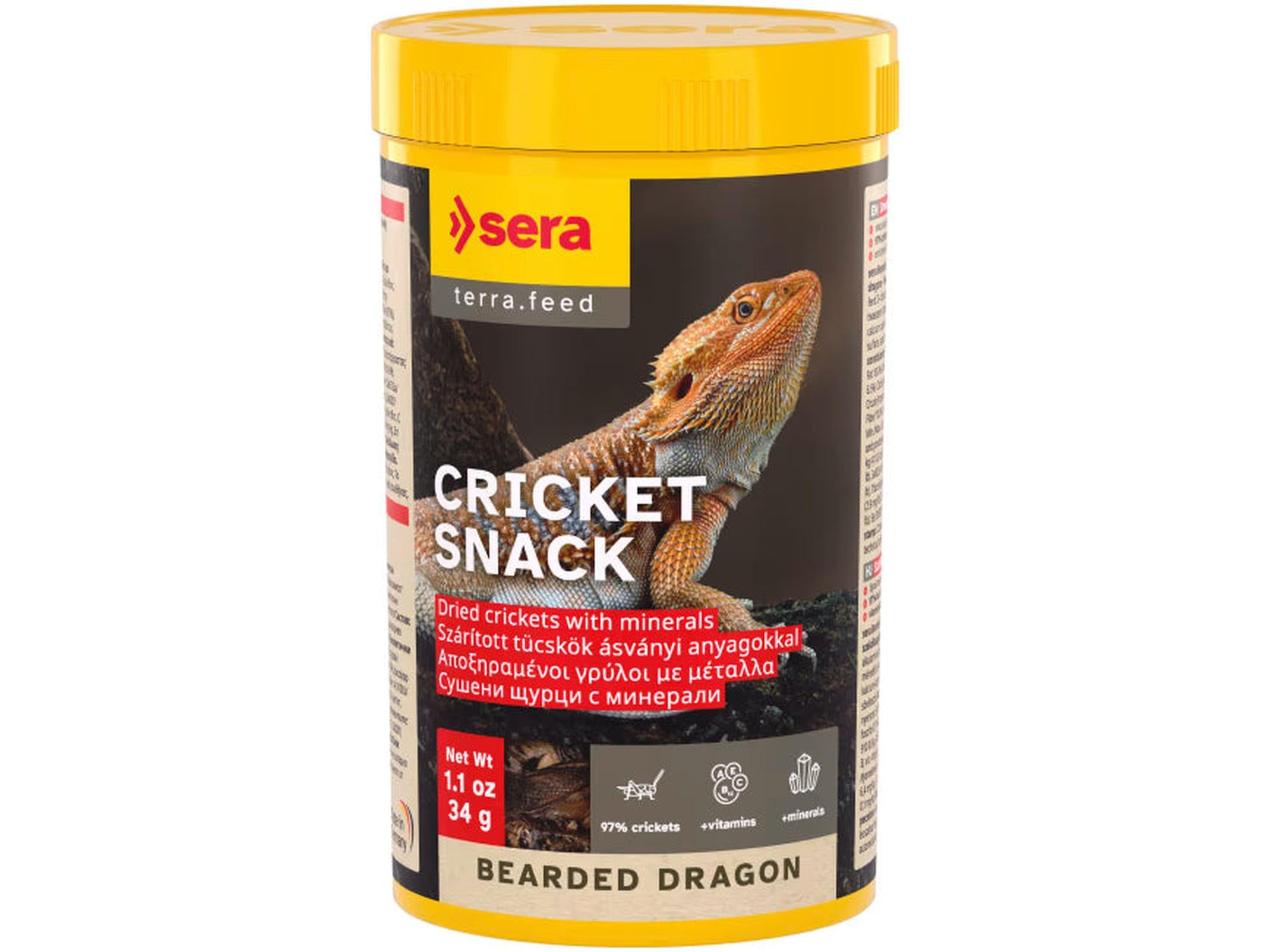 Sera Bearded Dragon Cricket Snack Tørkede Sirisser 10g