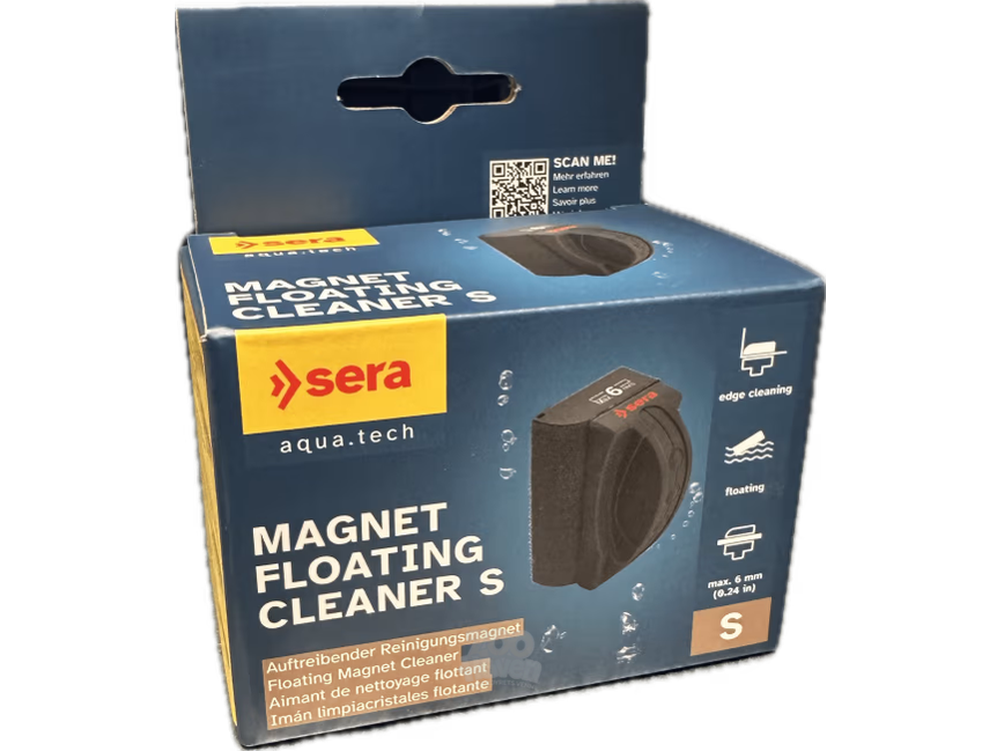 Sera Magnet Cleaner Floating S Magnetisk Glassrenser for Akvarium (Glasstykelse 6 mm)