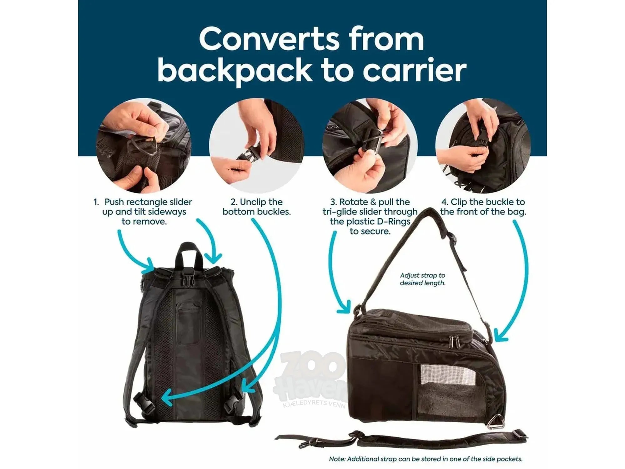 Sherpa Deluxe Pet Carrier & Backpack Svart 43 × 26,5 × 26 cm (opptil 7 kg)