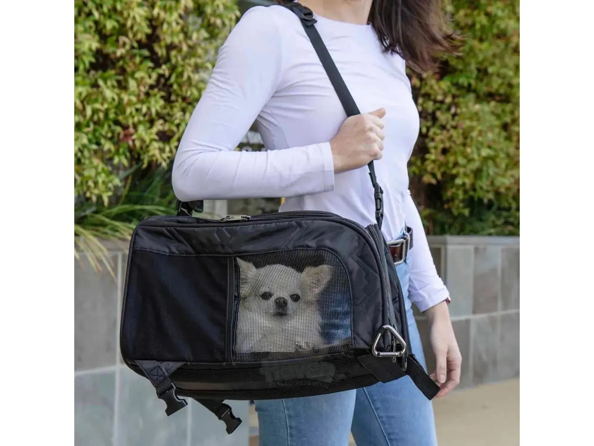 Sherpa Deluxe Pet Carrier & Backpack Svart 43 × 26,5 × 26 cm (opptil 7 kg)