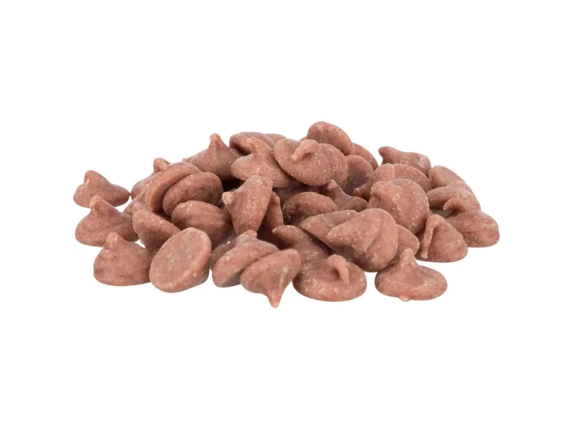 En haug med rosa, skogsbærsmakende gnagerdrops med vitaminer og mineraler.