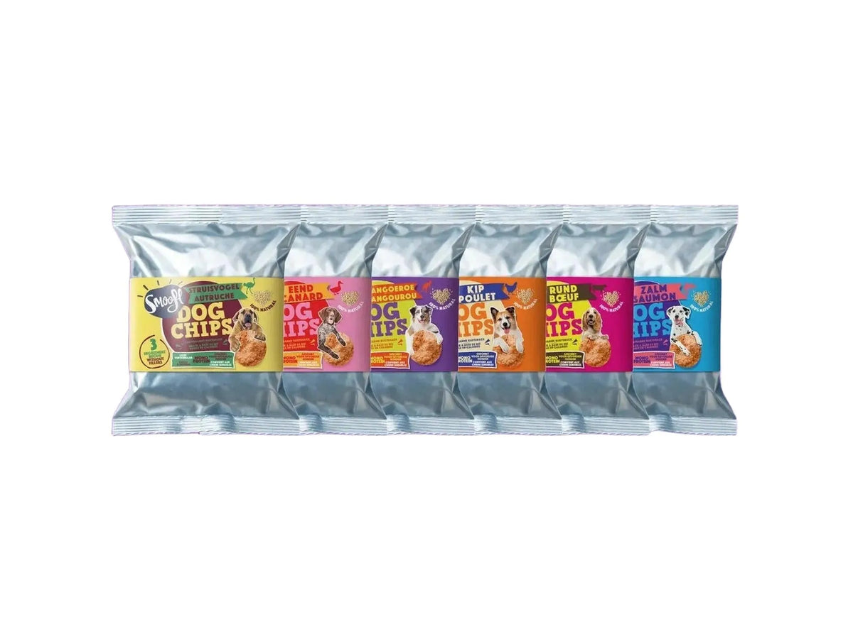 Smoofl Dog Chips Kenguru 50 g – Kaloriefattig hundesnacks