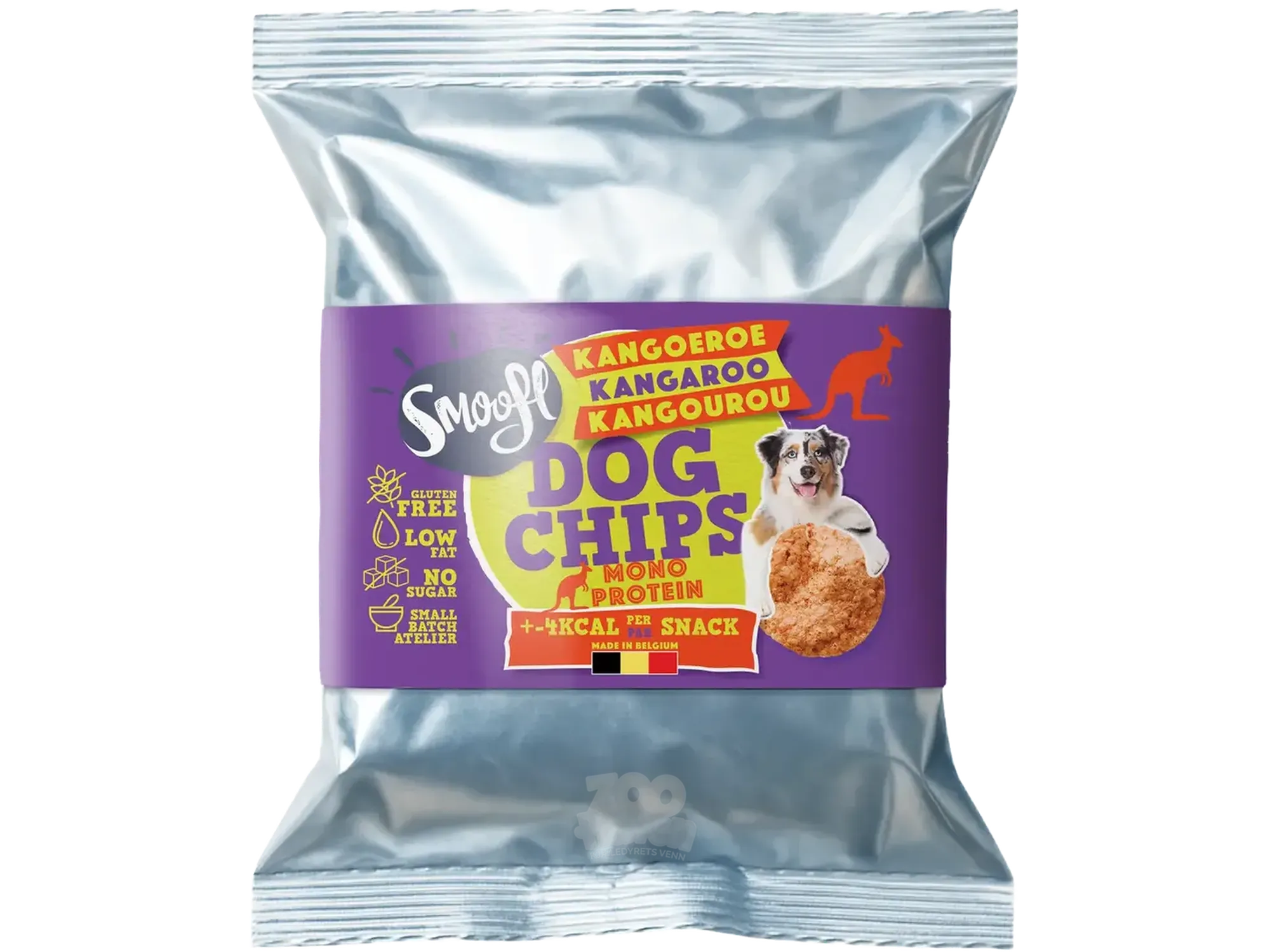Smoofl Dog Chips Kenguru 50 g – Kaloriefattig hundesnacks