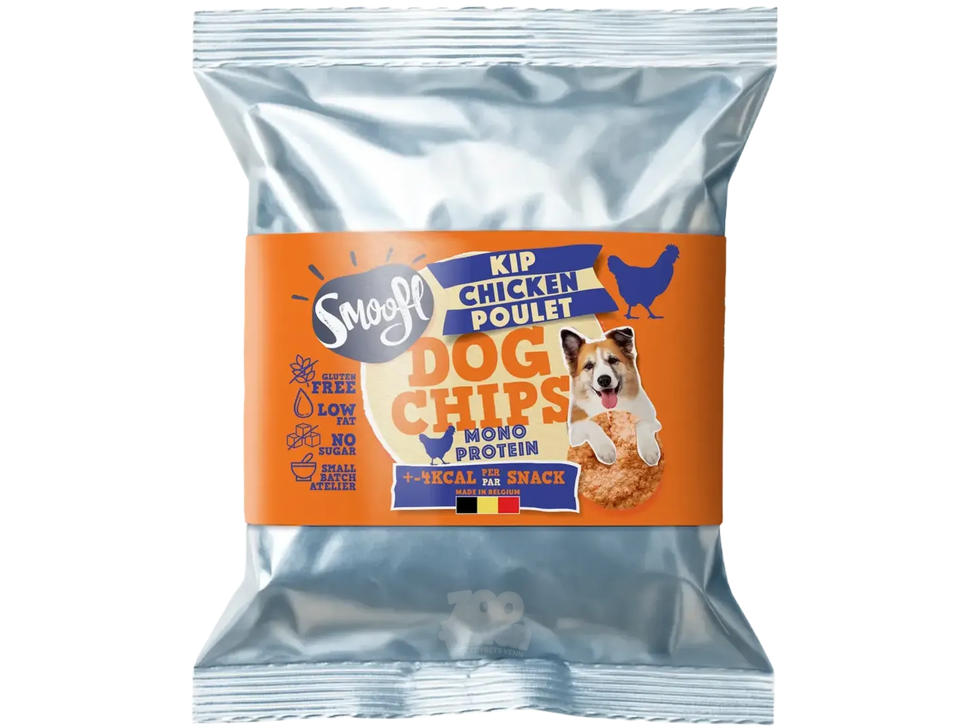Smoofl Dog Chips Kylling 50 g – Kaloriefattig hundesnacks
