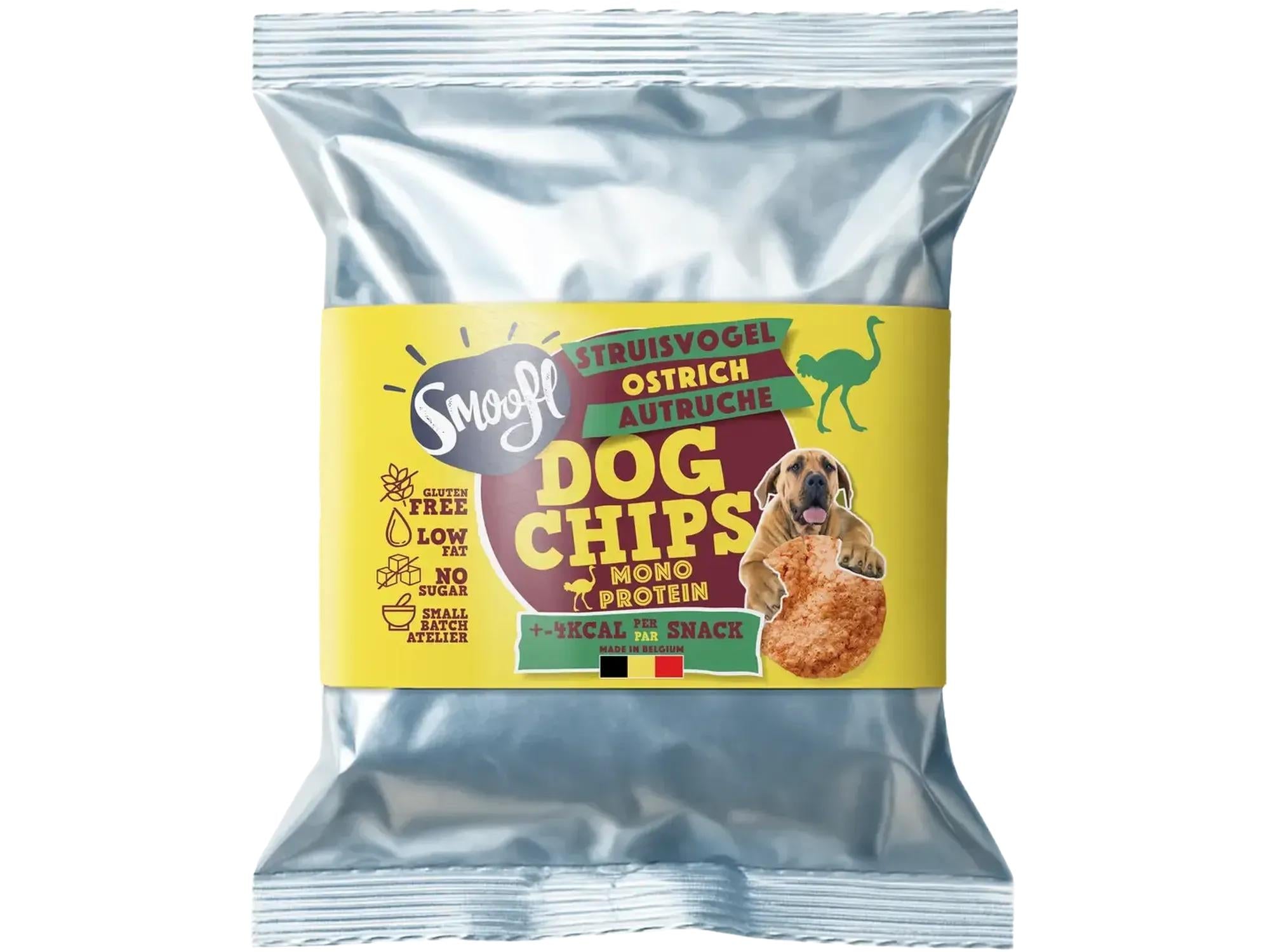 Smoofl Dog Chips Struts 50 g – Kaloriefattig hundesnacks