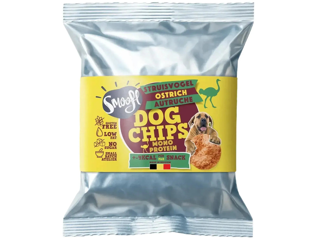 Smoofl Dog Chips Struts 50 g – Kaloriefattig hundesnacks