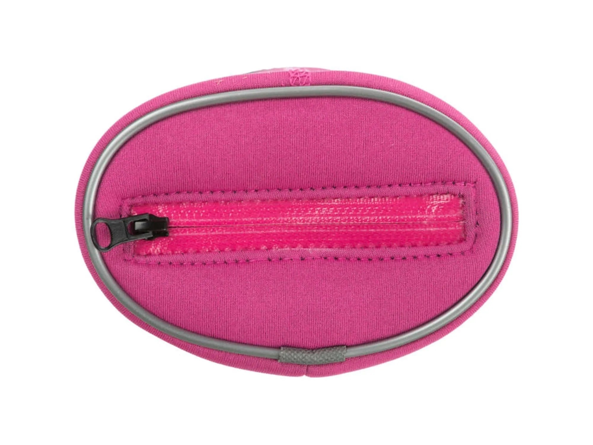 Rosa Baggy Twist Treat snacksbag med vrilukking og glidelås, Ø 11x14cm.