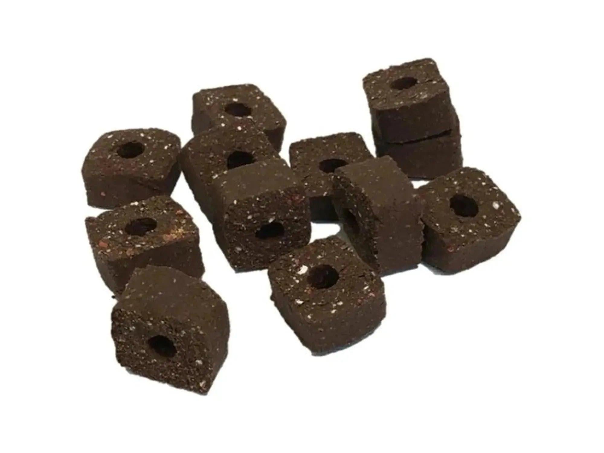 Mørkebrune, myke Soft-Snack Godbit Lam hundegodbiter med hull, egnet for trening og belønning.