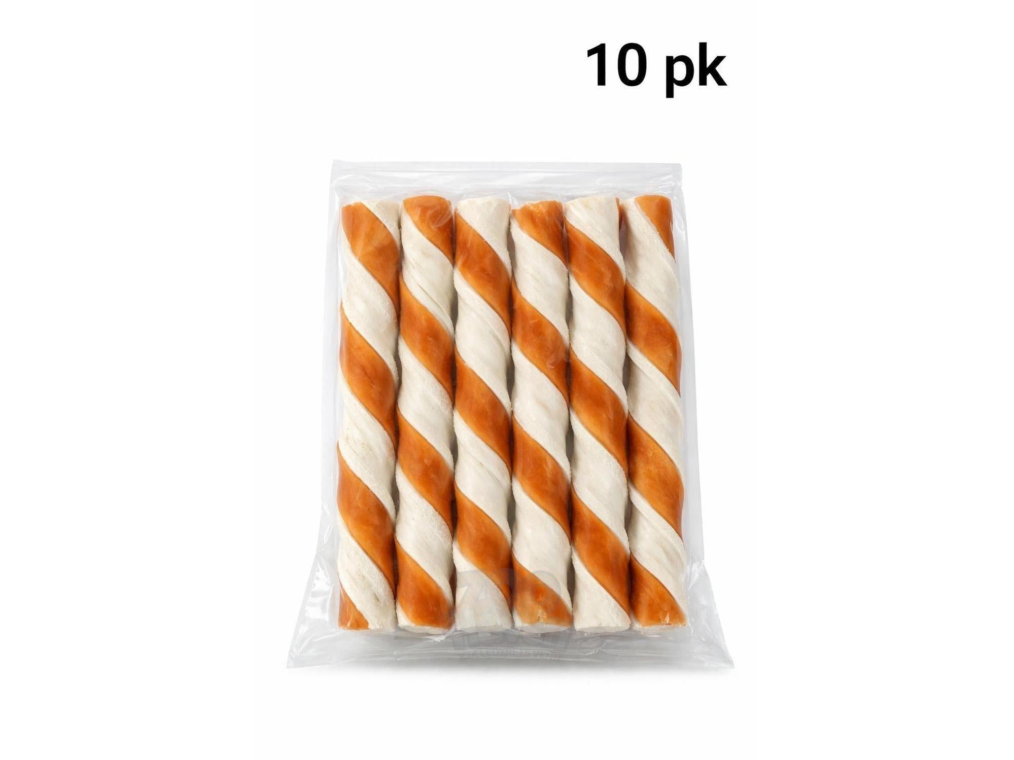 Spiral Råhud med Kylling 12 cm – Tyggegodbit til Hund (10-pk)