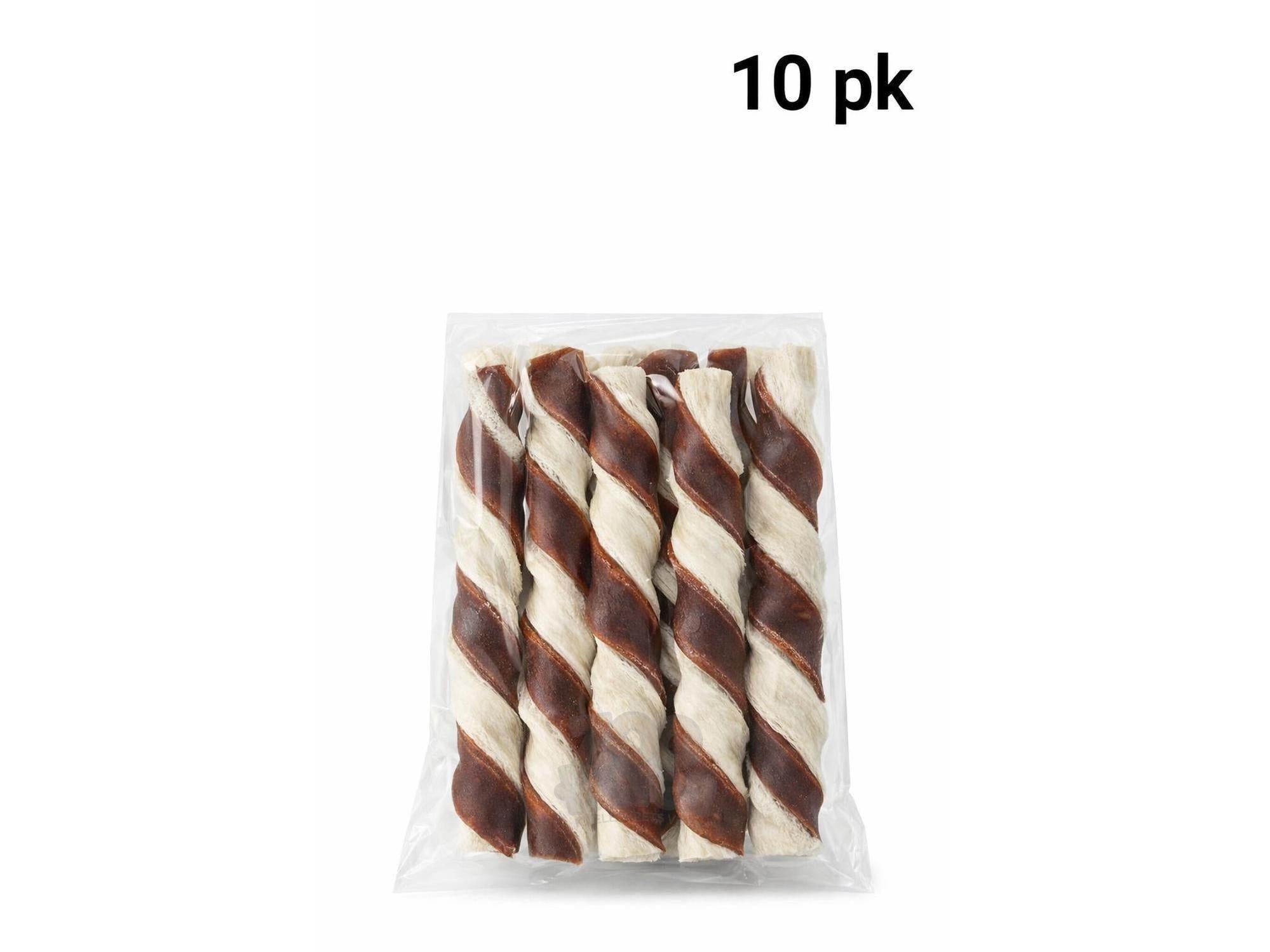 Spiral Råhud med Oksekjøtt 12 cm – Tyggegodbit til Hund (10-pk)