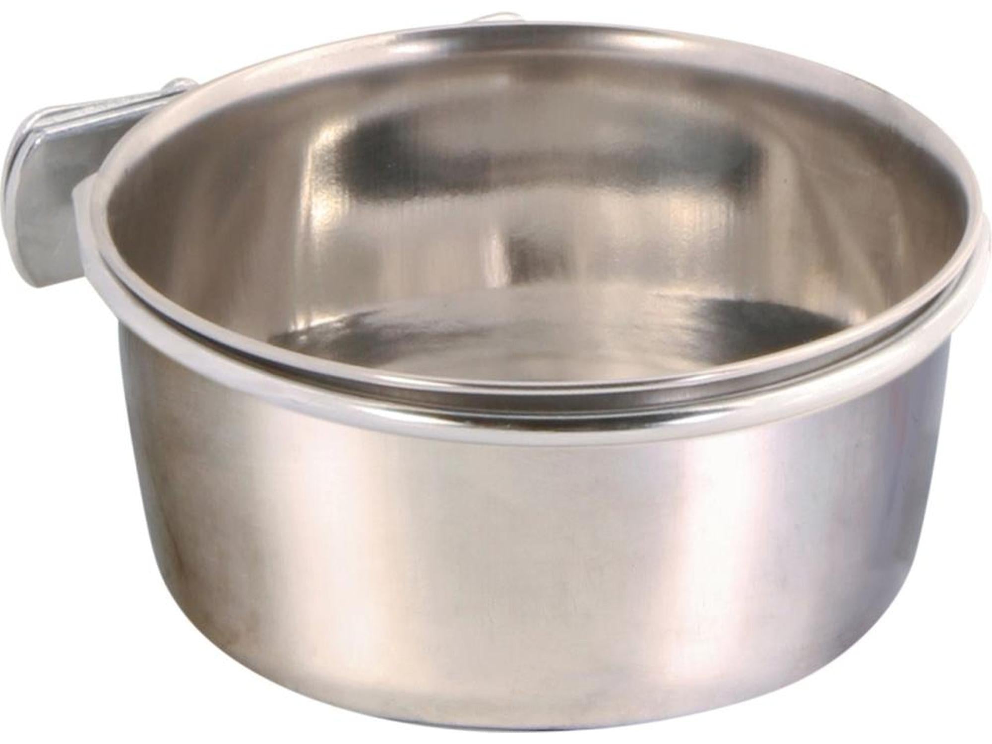 Trixie Stålkopp med krom holder fôrskål til burhund og fugl