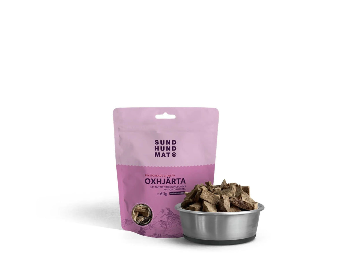 Sund Hundmat Frysetørket Oksehjerte 60 g