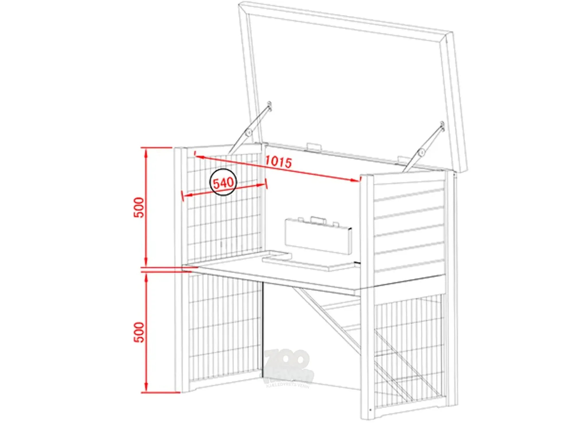 SunnyPet Ferie XL Kaninbur 2-Etasjer med Rampe 116x63x109,5 cm