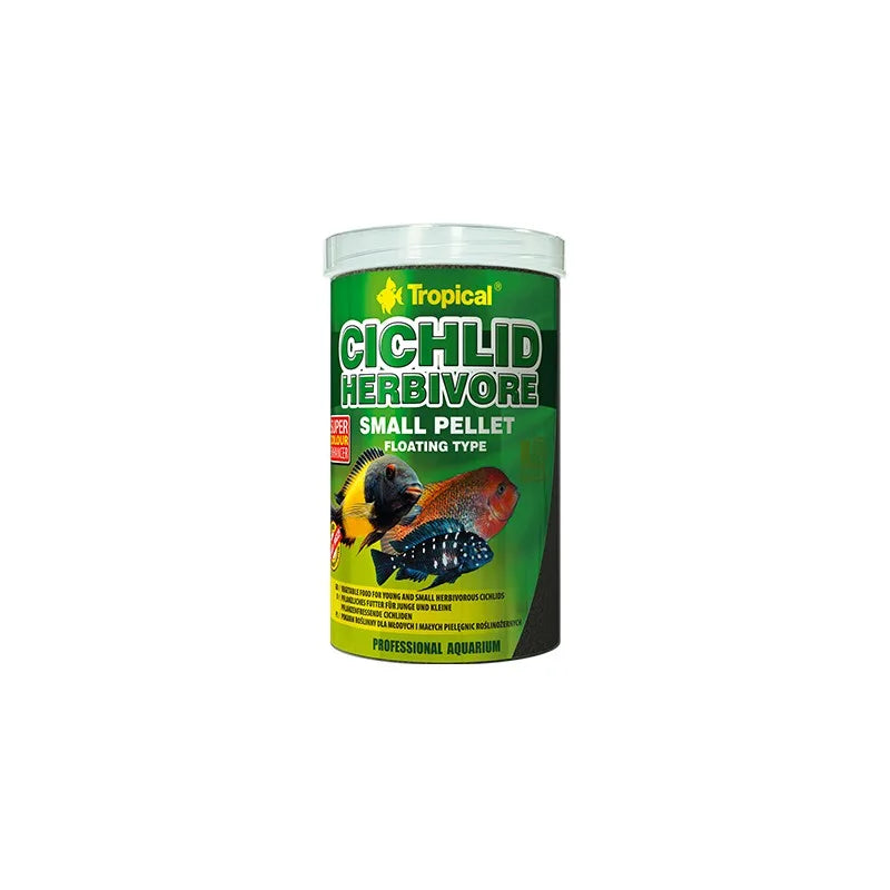 Tropical Cichlid Herbivore Small Pellet 1000 ml