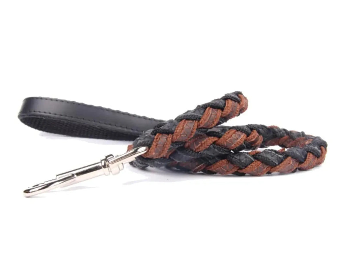 Trine Flettet lærkobbel – Brun