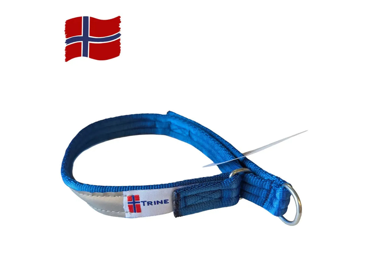 Trine Webbhalsbånd med 3M-refleks – Blå