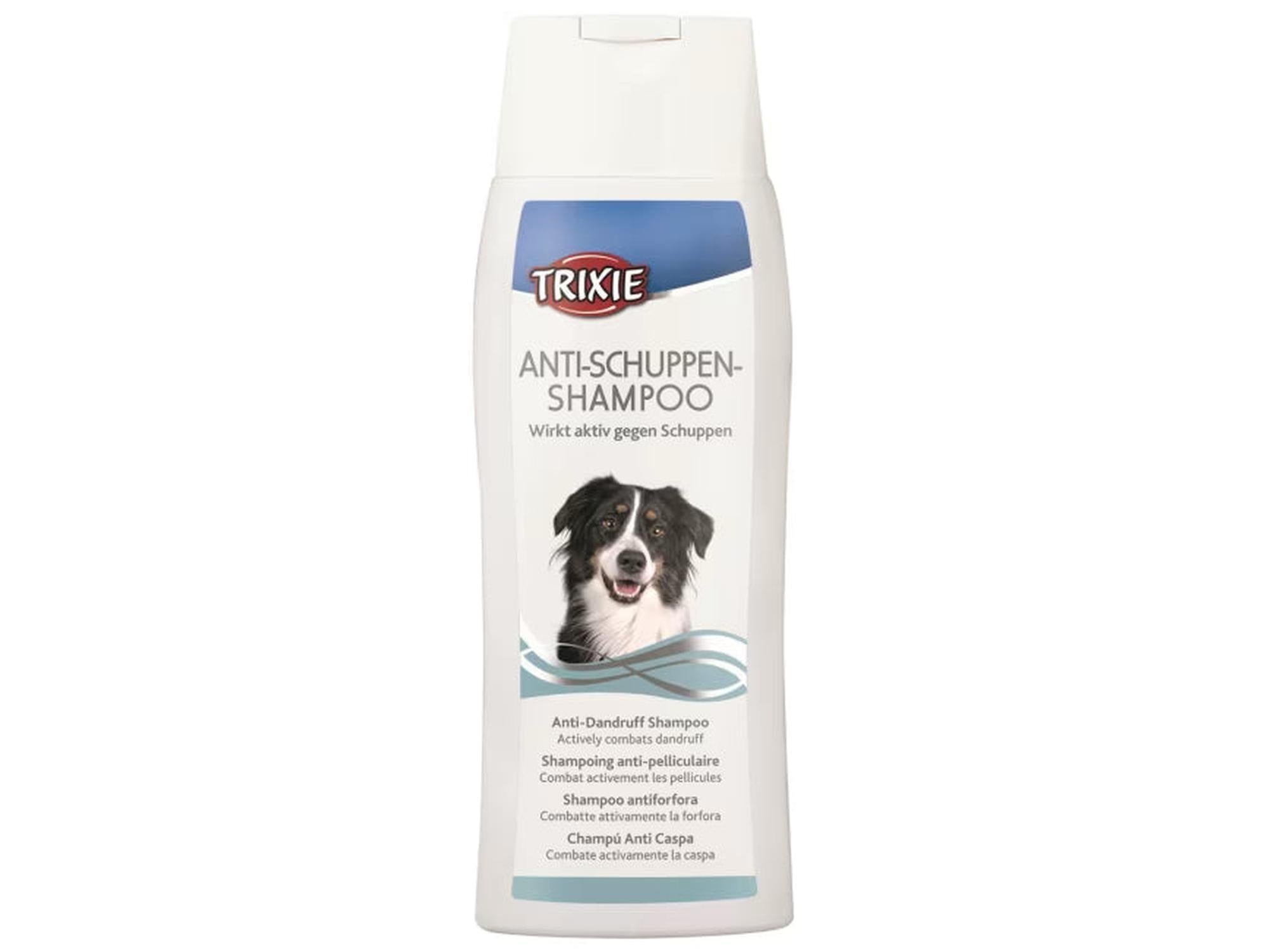 Trixie Anti-Schuppen-Shampoo 250 ml flaske med bilde av en hund.
