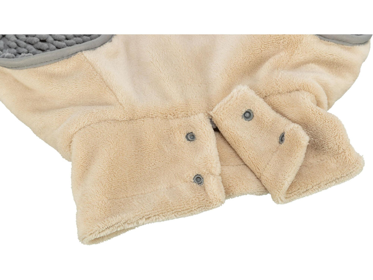 Trixie Badekåpe i mikrofiber til hund, beige/grå