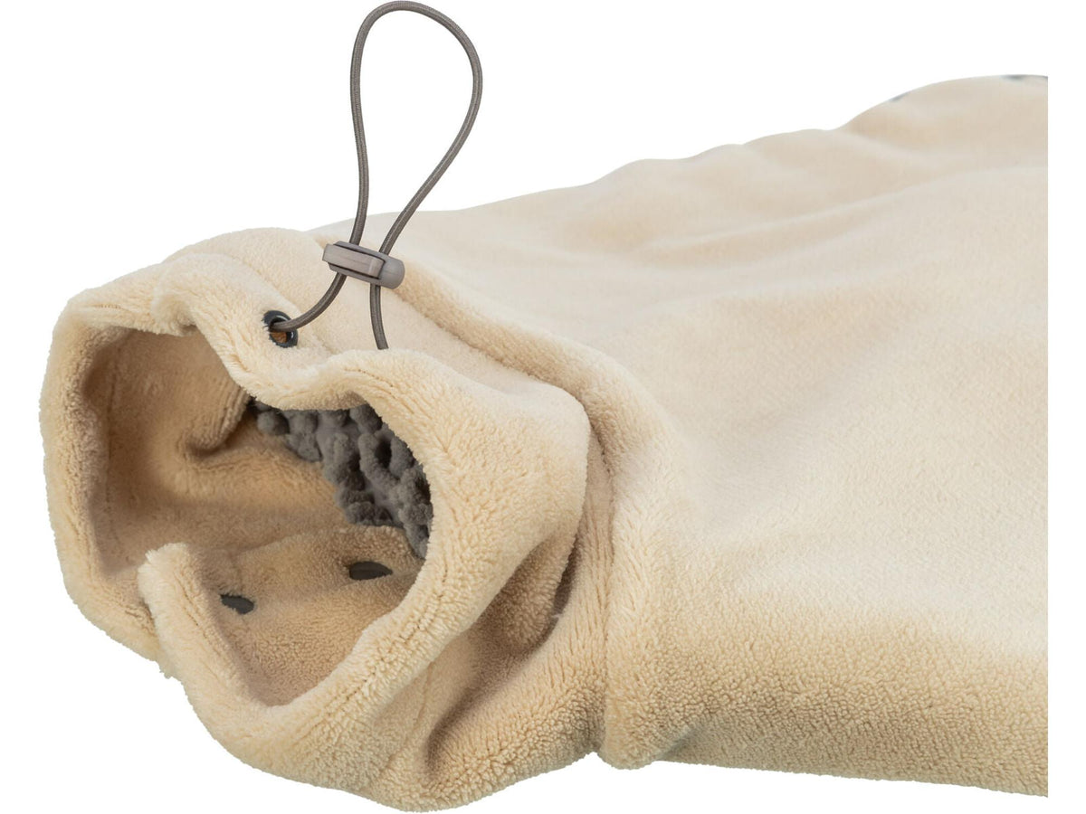 Trixie Badekåpe i mikrofiber til hund, beige/grå