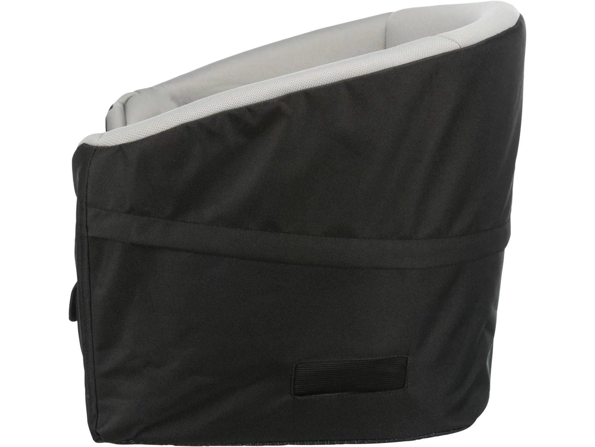 Trixie bilsete for hund, sort nylon med grå plysj, 41x39x42cm, for hunder opptil 8kg.