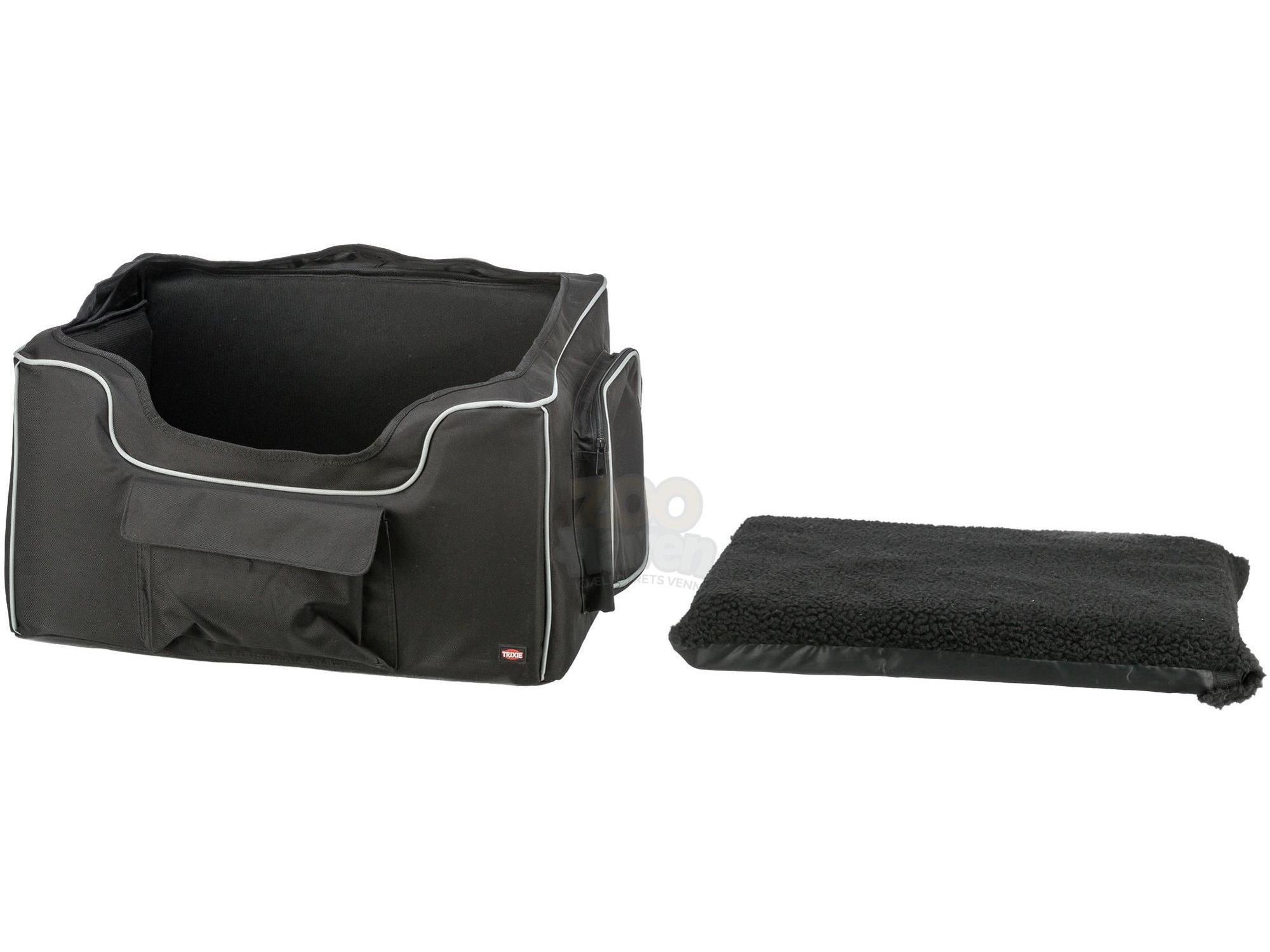Trixie Bilsete Hund 56x37x36cm Sort/Grå – Sammenleggbart Hundesete til Bil opptil 10kg