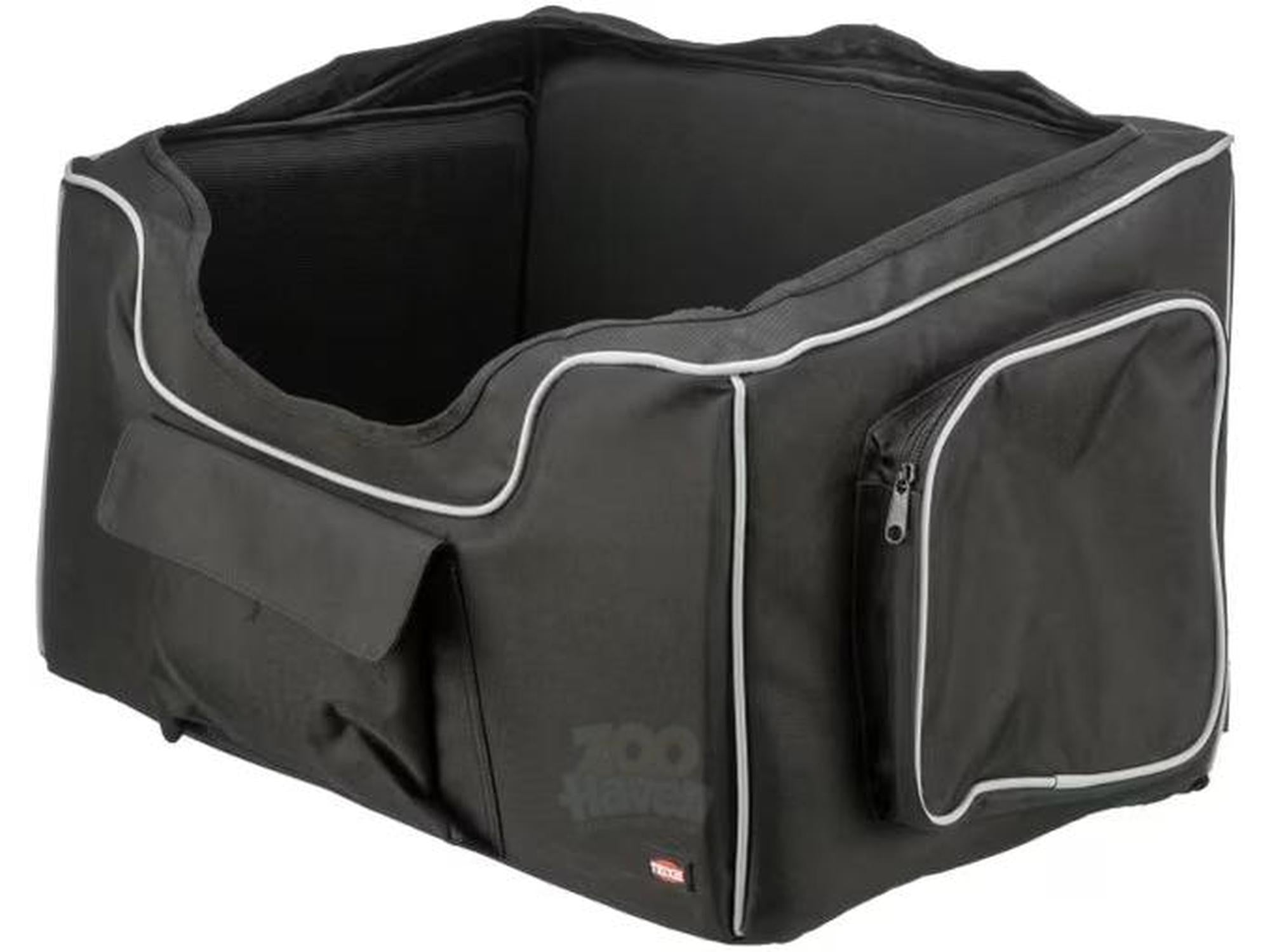 Trixie Bilsete Hund 56x37x36cm Sort/Grå – Sammenleggbart Hundesete til Bil opptil 10kg