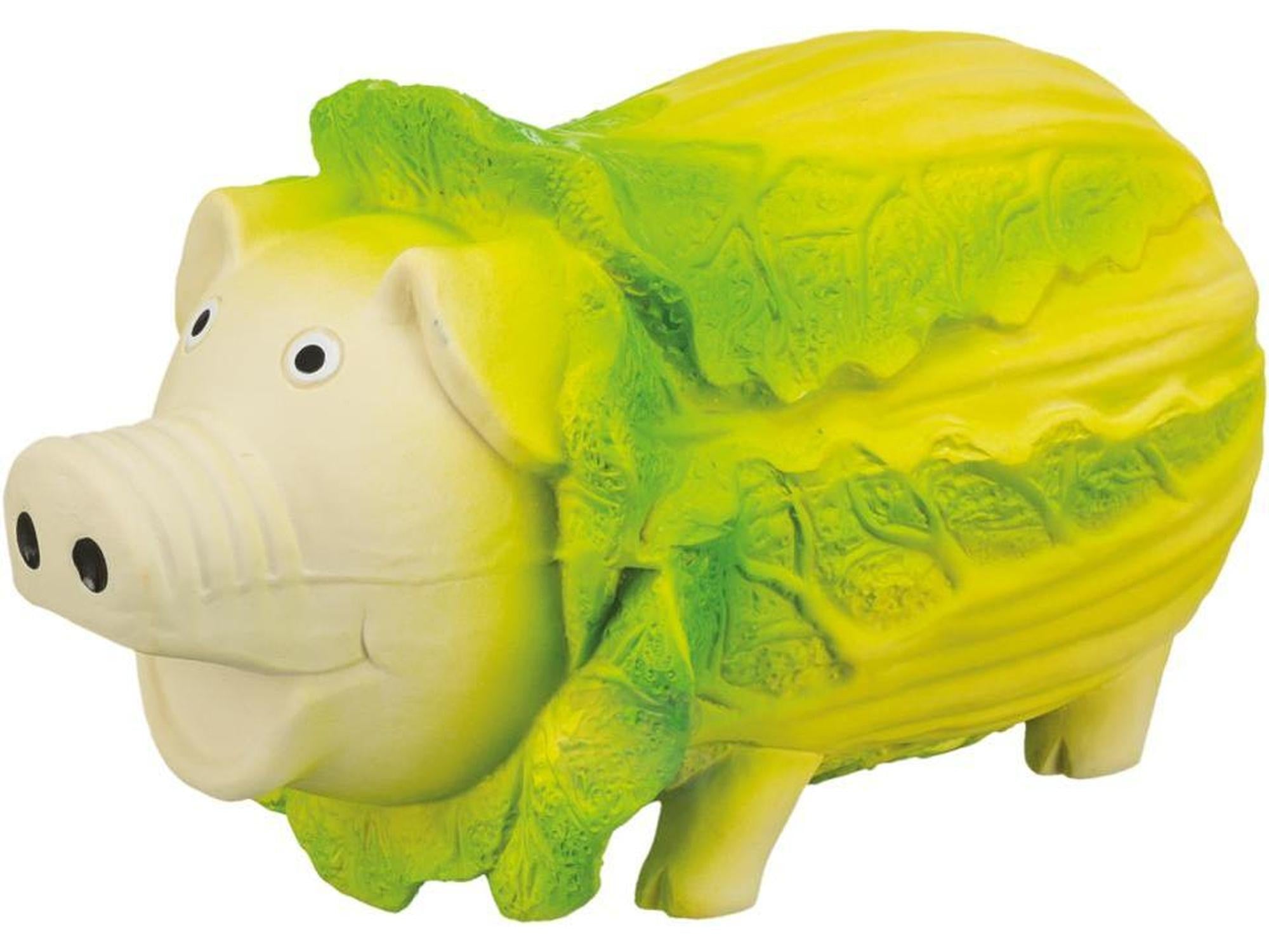 Trixie Cabbage-pig med Lyd 23 cm – Myk hundeleke med pipelyd