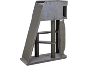 Grått Trixie Cat Tower Active med sisalkledd klatrerampe, flere nivåer og hengekøye.
