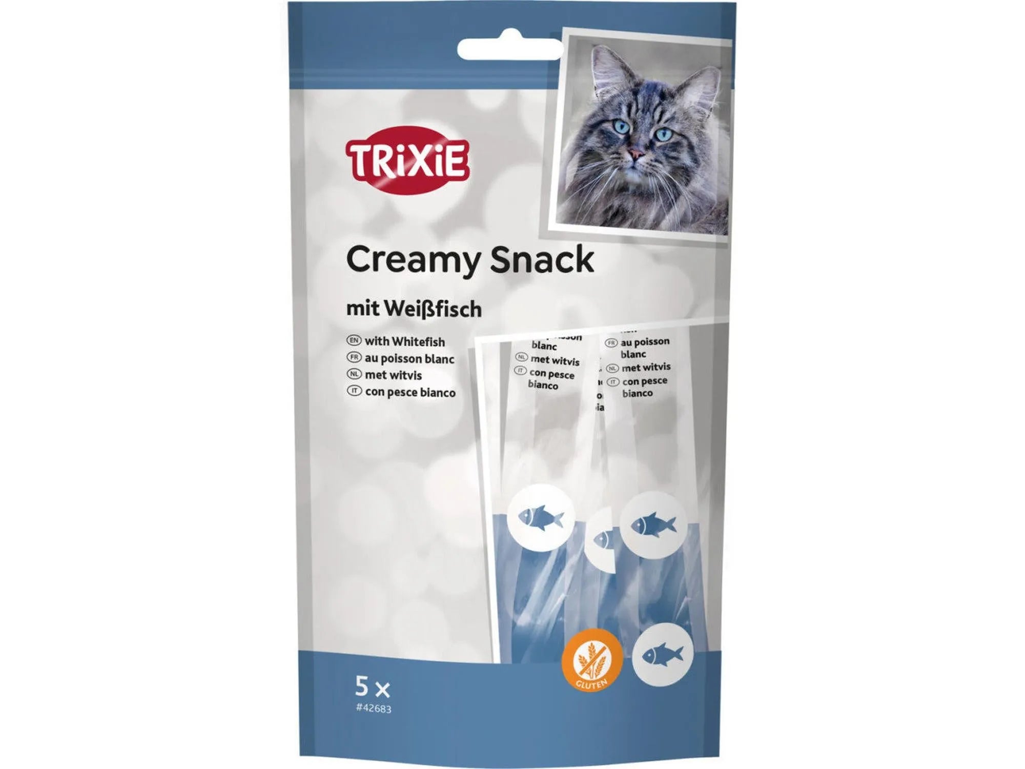 Trixie Creamy Snack Hvit Fisk – Kremet Kattegodbit