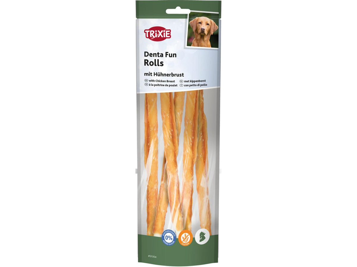 Trixie Denta Fun Rolls med kylling 26 cm