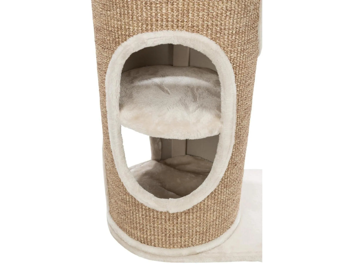 Trixie Falco klorestativ med sisalstolper og myke, beige hvileplattformer for katter.