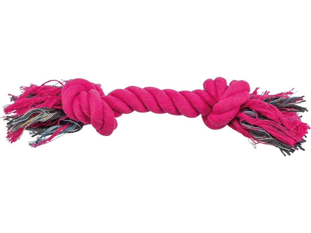 Trixie Flosstygg 26 cm, rosa – tauleke med 2 knuter
