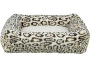 Trixie Hundeseng i Myk Plysj Leo Cream Leopard