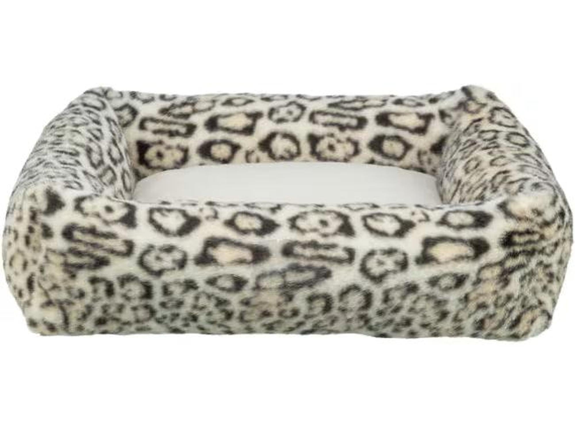 Trixie Hundeseng i Myk Plysj Leo Cream Leopard